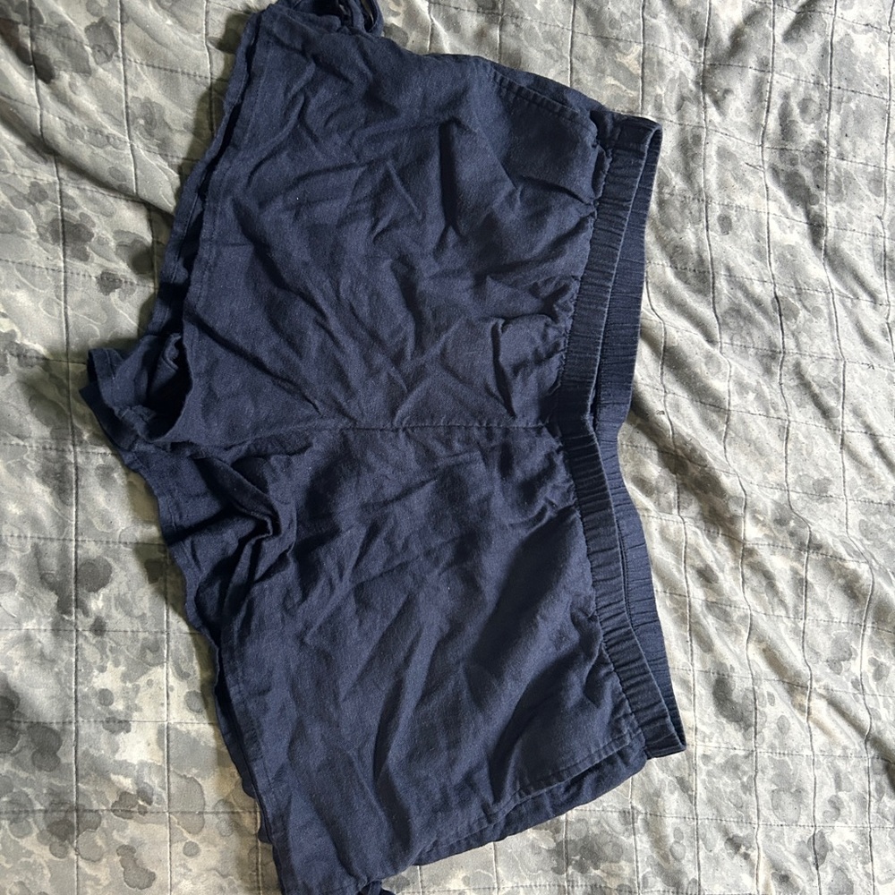 Hollister Linen Shorts - Navy